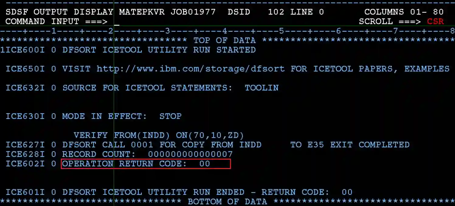 VERIFY TOOLMSG