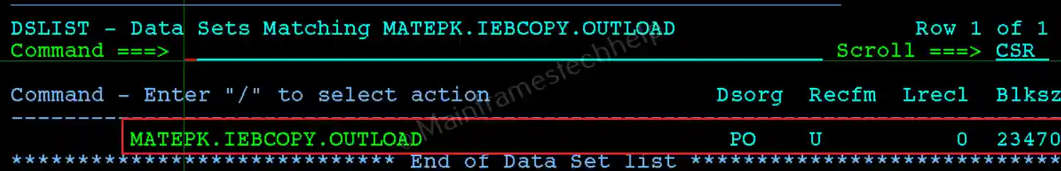 COPYMOD Output