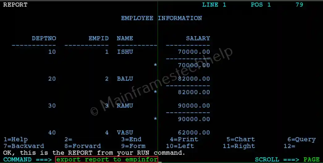Export Report