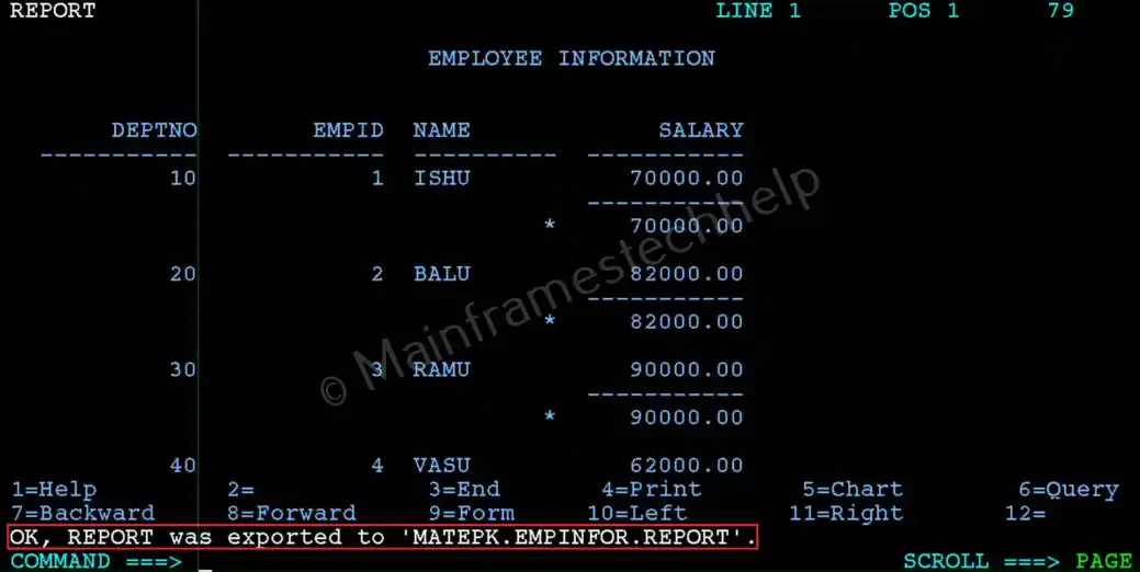 Export Report