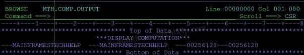 Display Computation Output