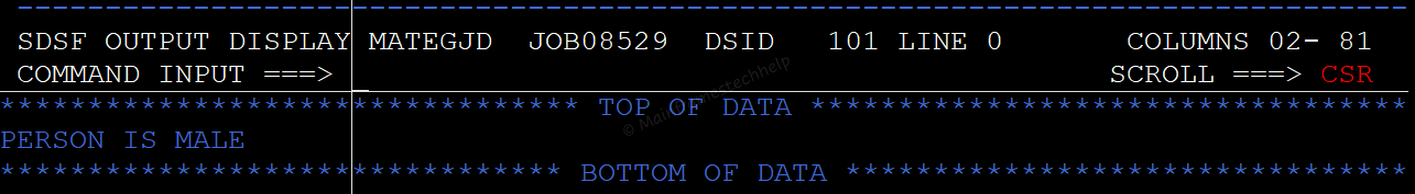 Data references for procedure division names output
