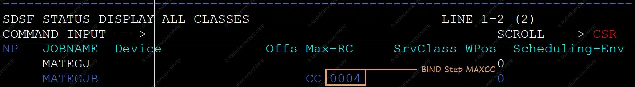BIND JOB MAXCC