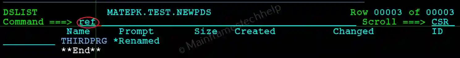 Rename PDS Member