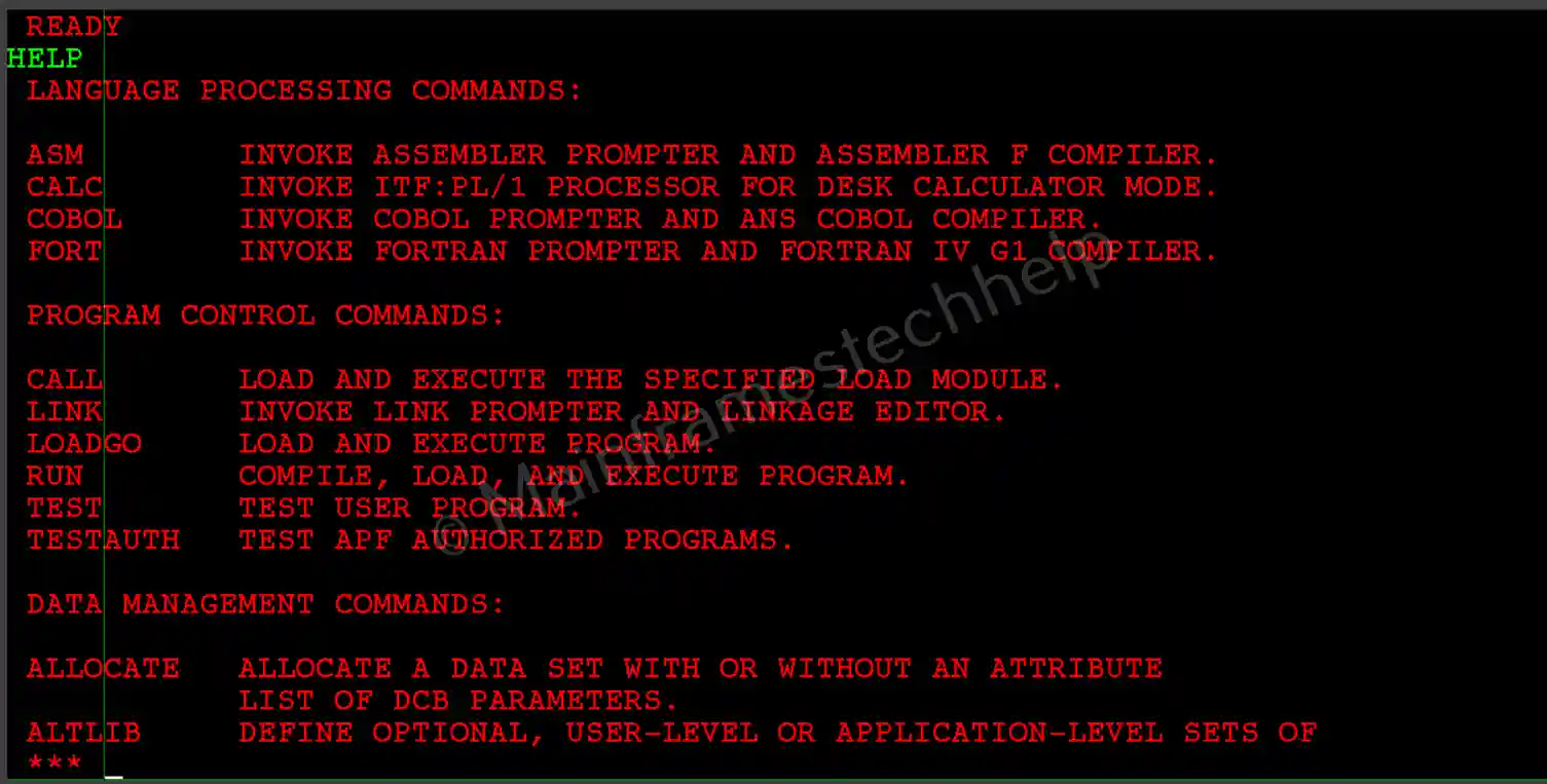 HELP command