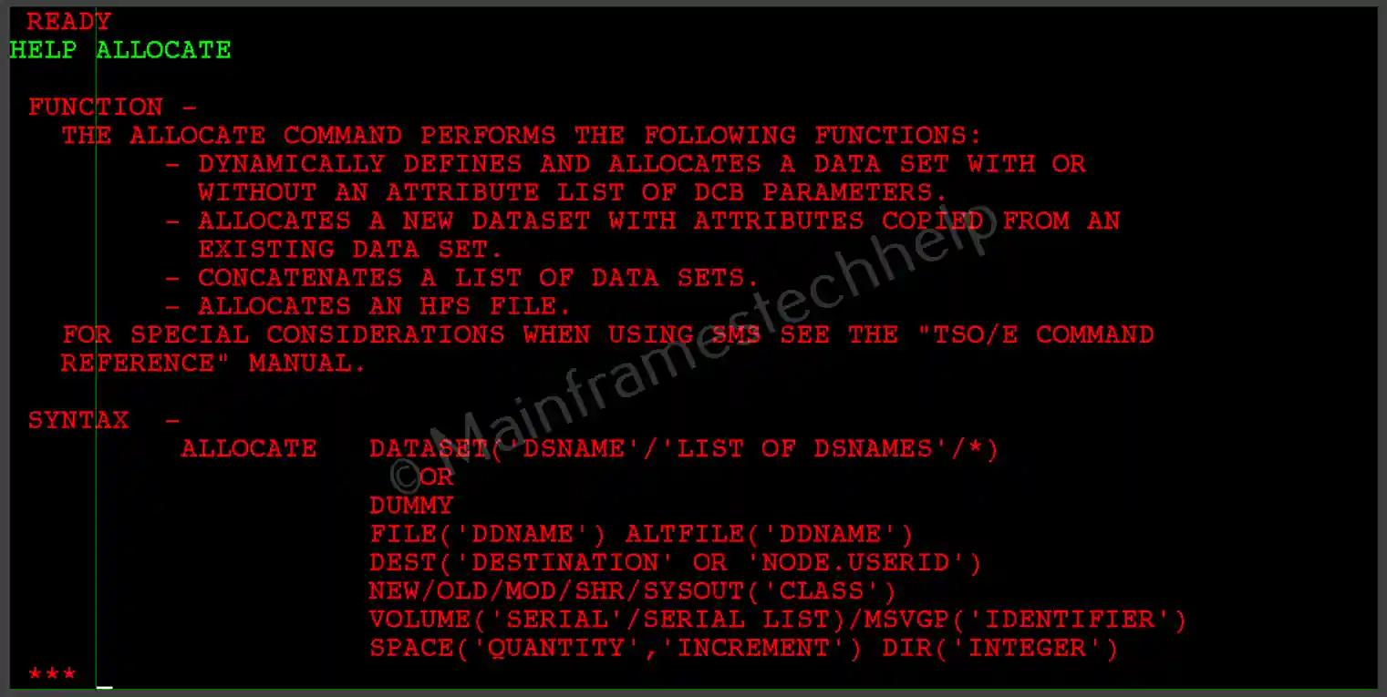 HELP command