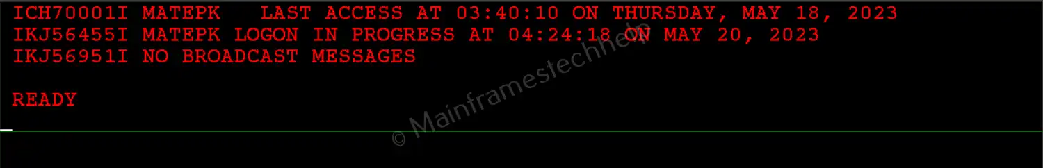 Login to Mainframe