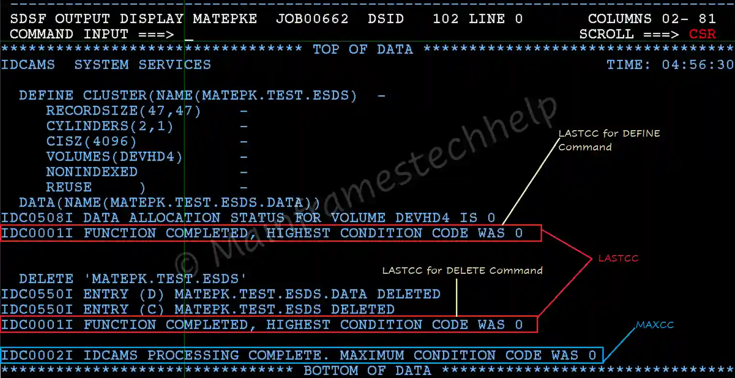 LASTCC and MAXCC