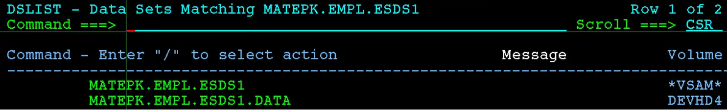Verify ESDS Alter