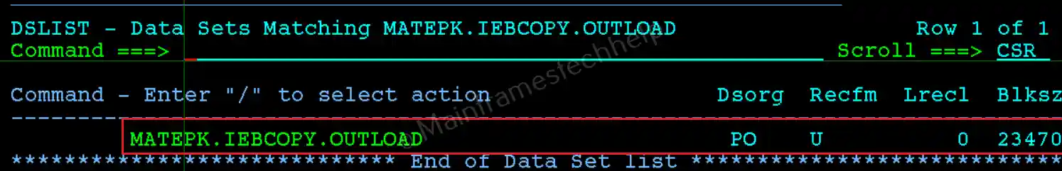 COPYMOD Output
